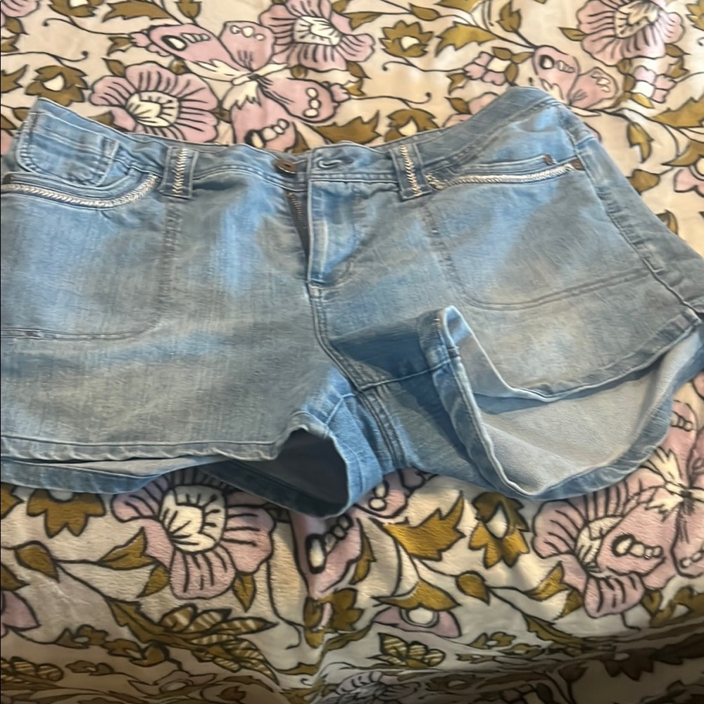 Light Blue Denim Women's Shorts